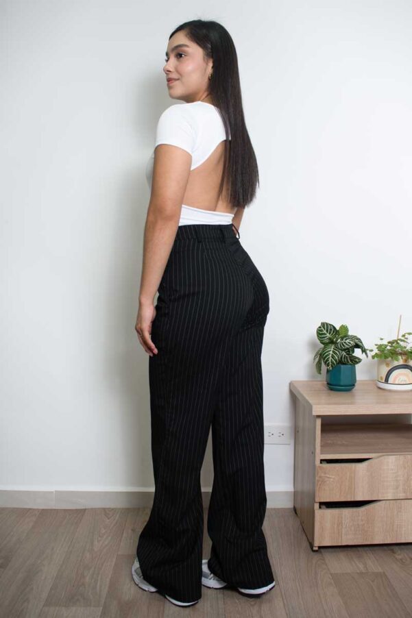 Pantalón Rayas negro - Pantalón Mujer - Imagen 2