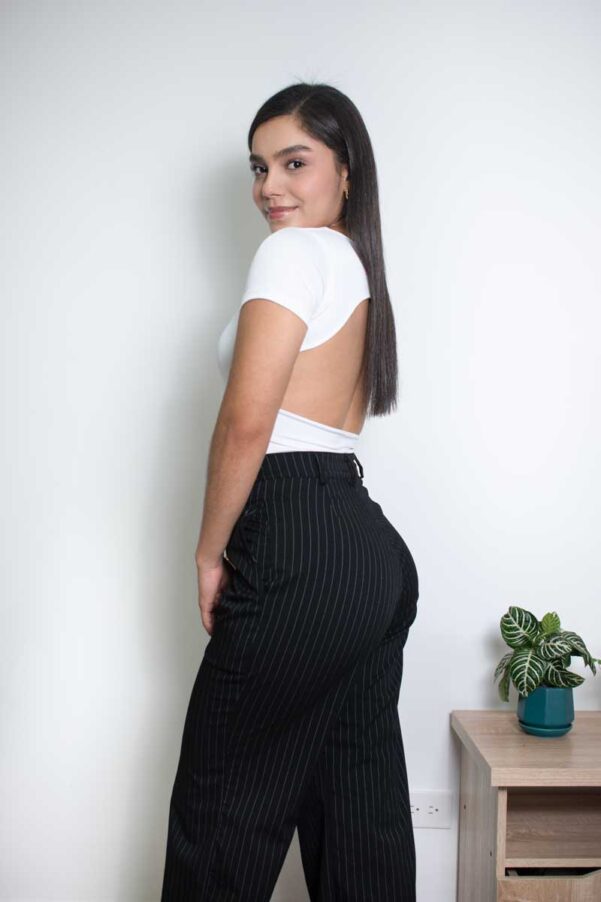 Pantalón Rayas negro - Pantalón Mujer - Imagen 3