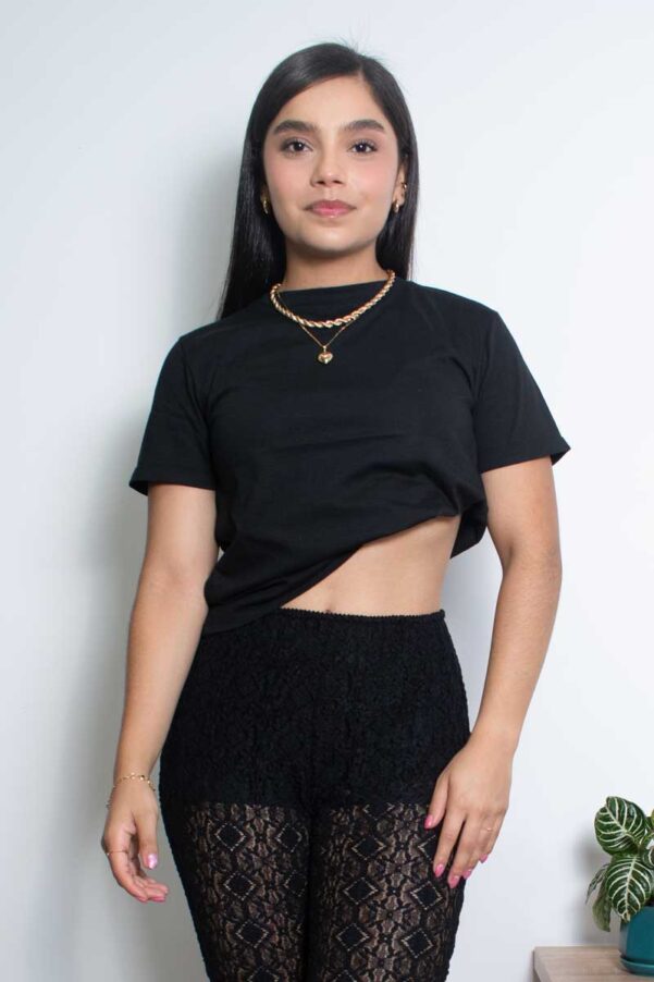 Camiseta Basic negra - Camiseta Mujer - Imagen 2