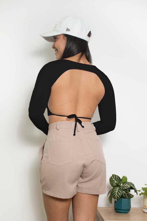 Crop top Vega negro - Crop Top Mujer