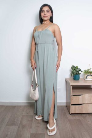 Vestido Amarre verde - Vestido Mujer